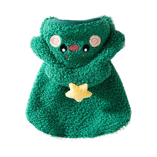 PLUSHCEWT Haustier Weihnachtskostüm Weihnachtshund Cosplay Outfit Niedlicher grüner Weihnachtsbaum Hund Cape Weihnachten Haustierkleidung Geeignet für kleine mittlere Hunde, Katzen und Kätzchen von PLUSHCEWT