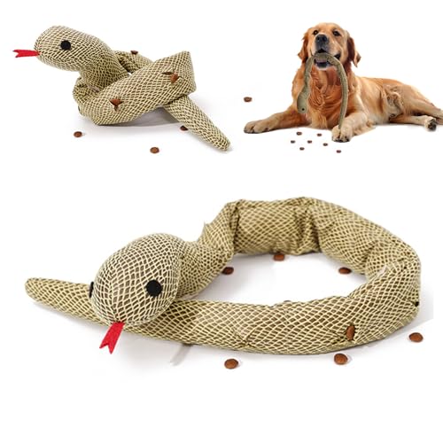 PLUSHCEWT Hund Schnüffelspielzeug Hund Puzzle Spielzeug für Langeweile Hund Futtersuche Spielzeug Snake Shaped Snuffle Toy Quietschendes Hundespielzeug Schnüffelspielzeug für Futtersuche Instinkt von PLUSHCEWT