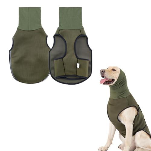 PLUSHCEWT Hundemantel zur Linderung von Angst Beruhigungswesten mit beruhigender Kapuze und Ohrenschutz Anti Stress Weste Beruhigungsjacke für Hunde Calmingshirt mit reflektierenden (B) von PLUSHCEWT