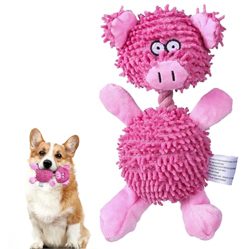 PLUSHCEWT Hundespielzeug Quietschspielzeug Weiches Plüsch-Hundespielzeug Baumwoll-Kauspielzeug für Hunde Langlebiges interaktives Haustier Spielzeug zur Zahnreinigung und Unterhaltung (B) von PLUSHCEWT