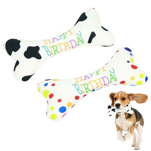 Quietschspielzeug Hund,Plüschspielzeug für Hunde,für Hund Geburtstag,Hund Kauspielzeug mit Baumwollmaterial,Dog Toys for Boredom,Interaktives Hundespielzeug,für Kleine Mittlere Große Hunde von PLUSHCEWT