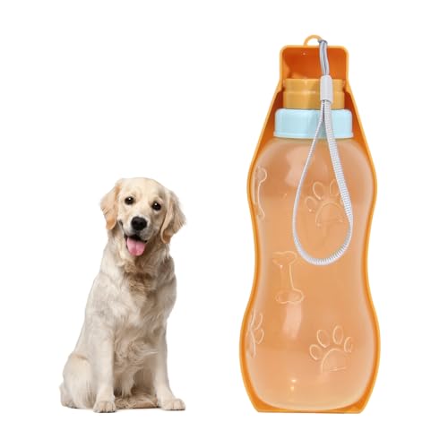 Trinkflasche Hund für Unterwegs,350ml Tragbare Hundewasserflasche,Faltbare Hundewasserflasche-Bequemes einfaches Trinken,Hund Reise Wasserflasche für Unterwegs Outdoor von PLUSHCEWT