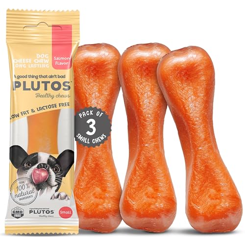 Käse und Lachs Kauknochen für Hunde | Käseknochen Hund aus Käse und Lachs | Langanhaltende Kausnacks für Hunde jeder Größe | Käsestangen | Gesunde Hund Knochen für Zahnpflege und Kauspaß Käse und Lachs Kauknochen für Hunde | Käseknochen Hund aus Käse und Lachs | Langanhaltende Kausnacks für Hunde jeder Größe | Käsestangen | Gesunde Hund Knochen für Zahnpflege und Kauspaß von PLUTOS