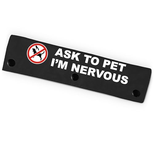 Ask to Pet I'm Nervous Haustier-Leine für Hunde, lustige Hundeleine für Hundeliebhaber, Besitzer, Geschenk (schwarz) von PNTKION