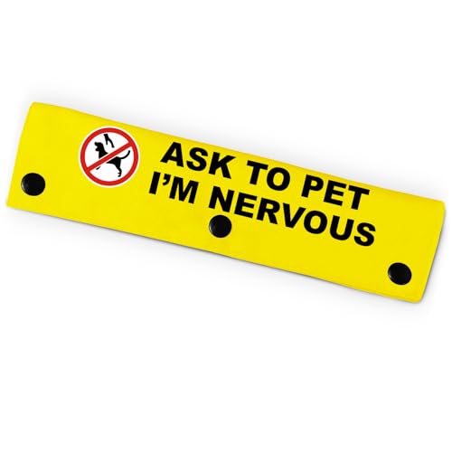 Ask to Pet I'm Nervous Hundeleine für Hunde, lustige Hundeleine für Hundeliebhaber, Besitzer, Geschenk (Gelb) von PNTKION