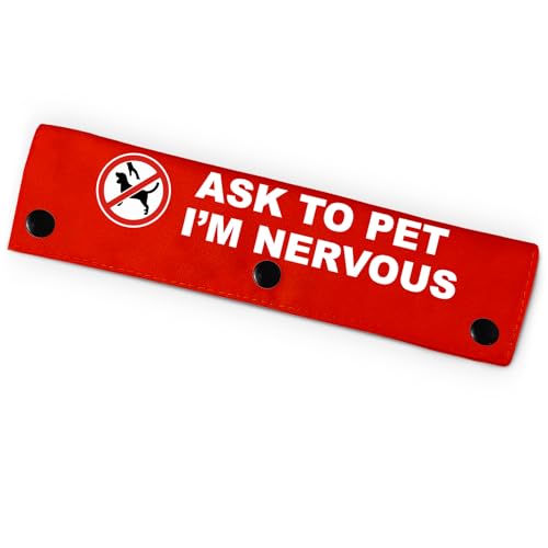 Ask to Pet I'm Nervous Hundeleine für Hunde, lustige Hundeleine für Hundeliebhaber, Besitzer, Geschenk (rot) von PNTKION