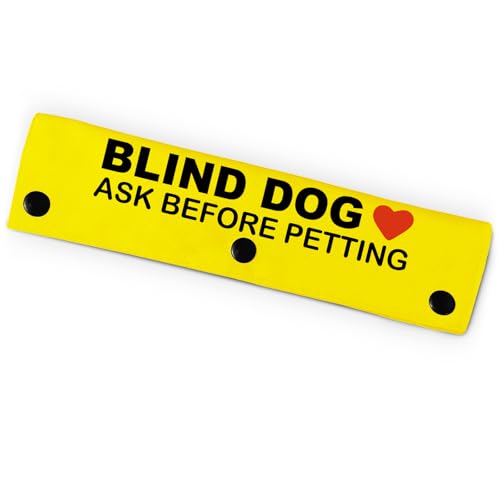 Blind Dog Ask Before Petting Haustier-Leine für Hunde, lustige Hundeleine für Hundeliebhaber, Besitzer, Geschenk (Gelb) von PNTKION