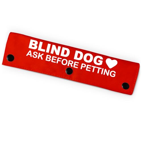 Blind Dog Ask Before Petting Haustier-Leine für Hunde, lustige Hundeleine für Hundeliebhaber, Besitzer, Geschenk (rot) von PNTKION