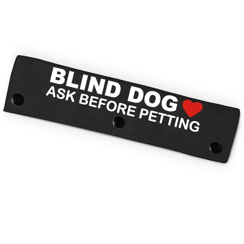 Blind Dog Ask Before Petting Haustier-Leine für Hunde, lustige Hundeleine für Hundeliebhaber, Besitzer, Geschenk (schwarz) von PNTKION