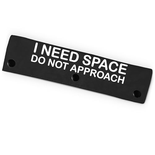 Hundeleine mit Aufschrift "I Need Space Do Not Approach", für Hundeliebhaber, Besitzer, Geschenk (schwarz) von PNTKION