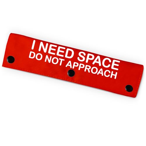 Hundeleine mit Aufschrift "I Need Space Do Not Approach" für Hunde, lustige Hundeleine für Hundeliebhaber, Besitzer, Geschenk (rot) von PNTKION