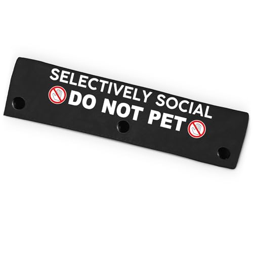 Selective Social Do Not Pet Haustier-Leine für Hunde, lustige Hundeleine für Hundeliebhaber, Besitzer, Geschenk (schwarz) von PNTKION