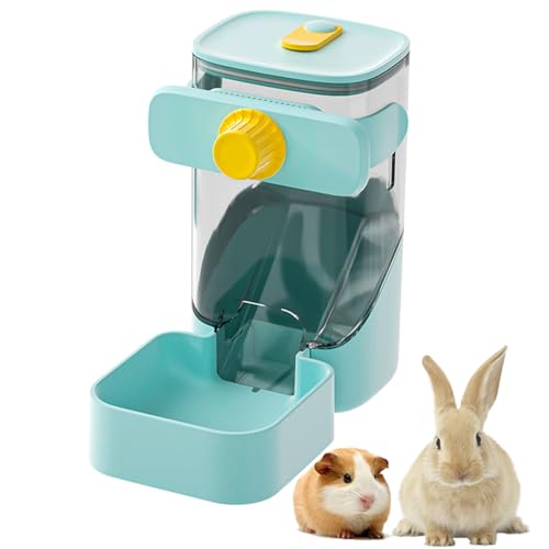 PODOO Kaninchenfutter-Wasserspender, 700 ml, kein Tropfen, 1000 ml, großer hängender automatischer Tierfutterspender, zum Aufhängen außerhalb oder innerhalb des Käfigs für kleine Tiere (Futter) von PODOO