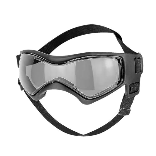 POFET Hundebrille, Coole Haustier-Sonnenbrille, Schutzbrille mit flexiblen Rahmen, UV-Schutz, wasserdicht, schneesicher, Winddicht, staubdicht, für kleine und mittelgroße Hunde von POFET