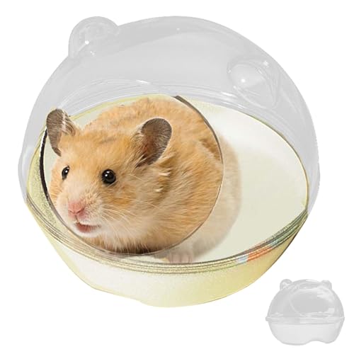 POHOVE Hamster Sandbad, Hamster Badewanne, Hamster Bad, Hamster Sand Badebehälter für Alle kleine Haustier Hamster Eichhörnchen(Color:transparent) von POHOVE