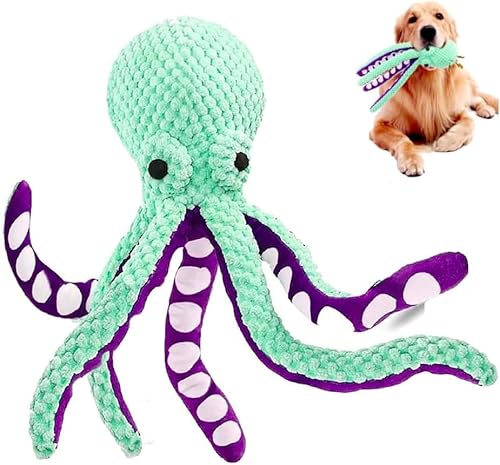 POLGDW Pawforloves Premium-Haustier-Plüschspielzeug, Premium-Oktopus-Haustier-Plüschspielzeug, Plüsch-Quietschspielzeug für Hunde, Haustierspielzeug für kleine, mittlere und große Hunde von POLGDW