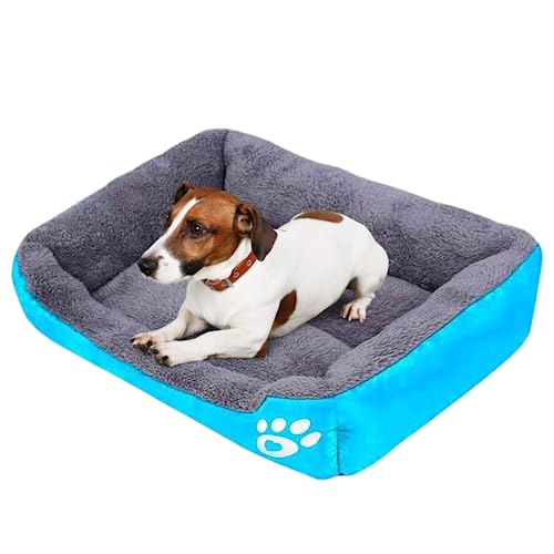 POLIPETS Hundebett bequem und weich, Design rechteckig, gepolstertes Anti-Stress-Bett für Hunde, wasserdichter Stoff, Maße: 53,3 x 38,1 cm, für mittelgroße Haustiere von POLIPETS