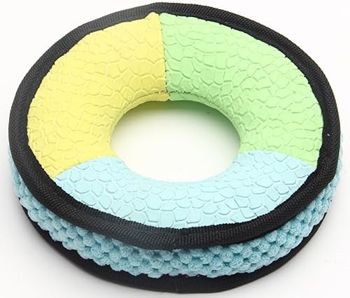 POMOSAVIDA + PTC0013 Donut Haustier Spielzeug Kauspielzeug Quietschspielzeug Hundespielzeug Interaktives Hundespielzeug Plüsch Emulsion Spielzeug + Größe: 170 * 170 * 40mm, 123g von POMOSAVIDA