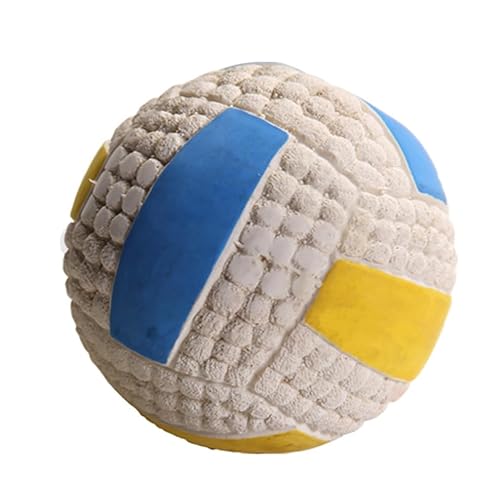 POMOSAVIDA +PTL0001-B + Volleyball (groß) + Haustierspielzeug Kauspielzeug Quietschspielzeug Hundespielzeug Interaktives Hundespielzeug Emulsionsspielzeug, Größe: 9,5 cm, Quietschball für kleine von POMOSAVIDA