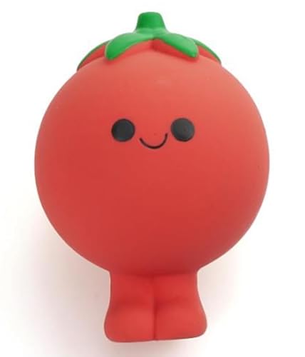 POMOSAVIDA +PTL0027+Tomate+pet Toy chew Toy Squeaky Toy Dog Toy Interactive Dog Toy Emulsion Toy, Size:123 * 87 * 87mm, 65g von POMOSAVIDA