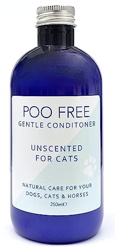 99% Natürlich SPÜLUNG FÜR Katzen - GERUCHLOS FÜR EMPFINDLICHE Katzen - 250ml Poo Free Nein Sulfat, Parabene. Konzentriert, Beruhigt, Hydratisiert, Lindert Juckreiz. pH-Wert für Katzen Ausgeglichen. von POO FREE