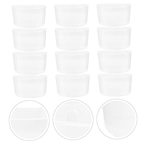 POPETPOP 12pcs Vogel Feeder Kunststoff Wasser Tasse Vogel Lebensmittel Box Gericht Für Papagei Wellensittich Nymphensittich Taube Vögel von POPETPOP