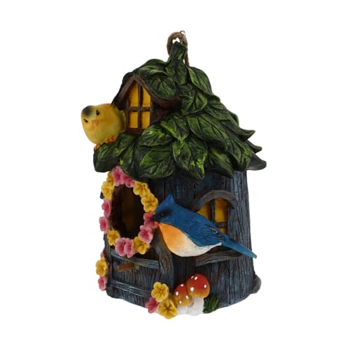 1Stk vogelhaus im freien Bird House Handgemachtes Vogelhaus Vogelschutzhaus Bienenstock Verschachtelung Outdoor- Nest Balkon hängendes vogelhaus Haushaltsdekoration Colorful POPETPOP von POPETPOP