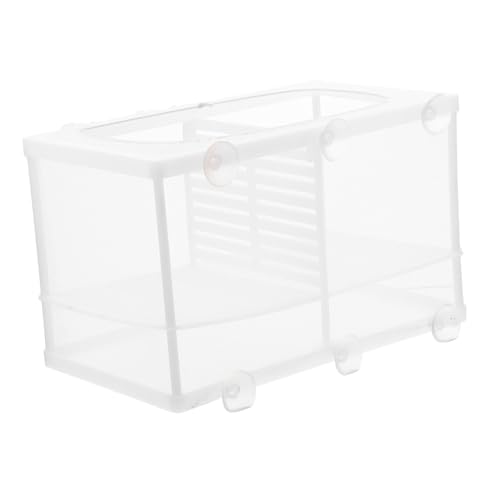 Kasten Betta-Box Fish breeding Box Filter für Aquarien automatisch Wasser Aquariumdeckel Platte Halter Fischnetz Zucht Inkubator Fischzuchtbecken Zuchtbecken für Aquarien Abs Weiß POPETPOP von POPETPOP