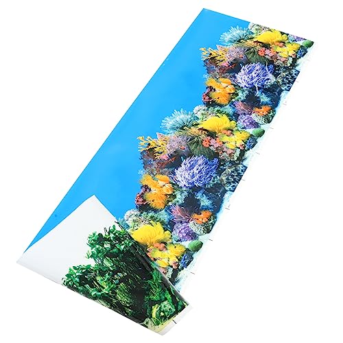 POPETPOP 1 Blatt Aquarium Hintergrundpapier Luft Aquariumdekor Wand Aquarium Poster Unterwasserwelt Dekoration Aufkleber Praktisches Aquarienposter Praktisches Aquarium-Hintergrunddekor von POPETPOP