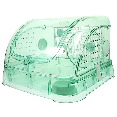 POPETPOP 1 Satz Hamsterkäfig kleine Behälter Meerschweinchen Träger Fall Meerschweinchen Hamsterfall Stall hamsterhaus Hamster gehege Indoor-Tierkäfig Meerschweinchenkäfig Acryl Light Green von POPETPOP