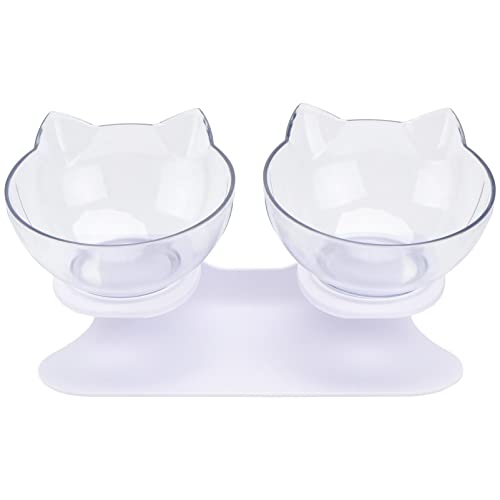 POPETPOP 1 Satz Haustiernapf Katzennapf Wurf Filter Schüssel Dual katzenfutter pet Supplies cat Bowls katzennahrung Trinknapf für Haustiere Futterautomat für Haustiere ABS-Material Weiß von POPETPOP