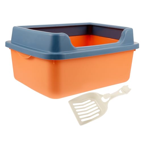 POPETPOP 1 Set-Box Katzentoilette katzentoillette litterbox großes katzenklo Katzen wurfbox katzenkisterl Katzenklo für Katzen Cats Litter Tray Mülleimer Heimtierbedarf Katzenversorgung pp von POPETPOP