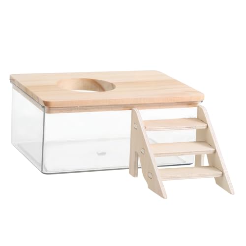 POPETPOP 1 Set Hamster Badezimmer Sandbadbehälter Mit Leiter Hamster Sandbad Mit Leiter Grabsandbehälter Hamstersubstratbehälter Hamsterhäuser Und Verstecke Transparente Abs POPETPOP 1 Set Hamster Badezimmer Sandbadbehälter Mit Leiter Hamster Sandbad Mit Leiter Grabsandbehälter Hamstersubstratbehälter Hamsterhäuser Und Verstecke Transparente Abs von POPETPOP