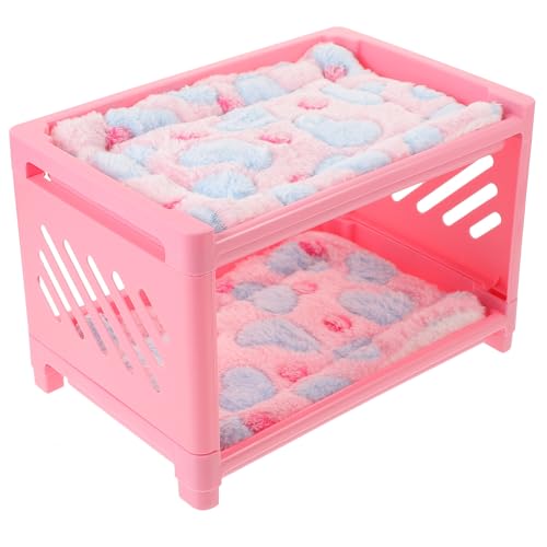 POPETPOP 1 Set Meerschweinchen-Etagenbett, multifunktionales Hamsterhaus, Haustierbett, Frettchen, Kaninchen, Meerschweinchen, Nest, verschleißfestes Kaninchenbett, doppellagiges Hamsterbett, von POPETPOP