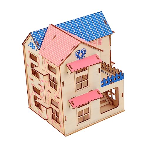 POPETPOP 1stk Hamstervilla Meerschweinchen Hamsterburg Aus Holz Zwerghamsterhaus Kletterhaus Für Haustiere Hamsterhaus Spielzeug Rattenhütte Aus Holz Hamsternest Außer Form Hölzern von POPETPOP