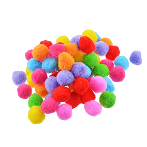 POPETPOP 100st Katzenspielzeug Pom Pom Bälle Für Katzen Mehrfarbig Verschiedene Pompons Große Pompons Spielzeug Aus Wollfilz Katzenminze Flauschige Dekorationen Pompons Masse Garn Gemütlich von POPETPOP