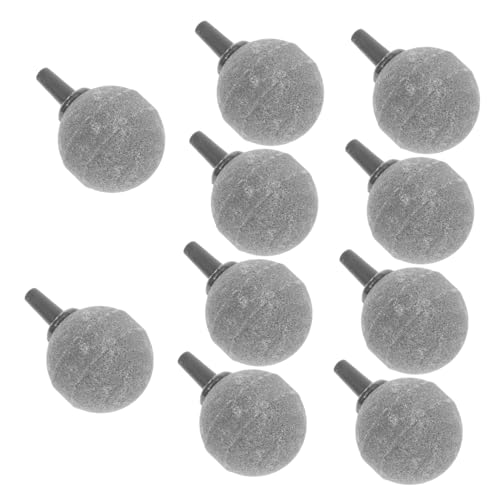 POPETPOP 10St Luftstein-Aquarium Aquariumstein Blasenstein für Aquarium Netz Dekorationen für Aquarien Teichbelüfter runden Tank Luftstein Aquarium Luftstein Set Aquarium Diffusorblase Grey von POPETPOP