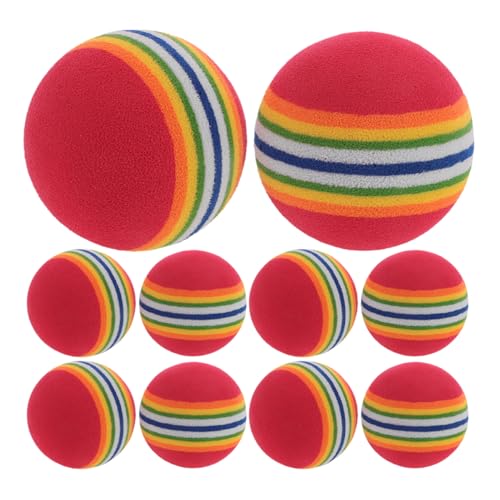 POPETPOP 10st Regenbogenball Für Haustiere Katzenspielzeug Für Drinnen Kleines Zahnreinigungsspielzeug Für Hunde Regenbogenball-katzenspielzeug Katzenspielzeug Regenbogenball Eva von POPETPOP