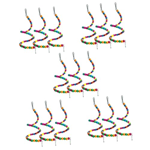 POPETPOP 15 STK Papagei Schaukelring Vogel-seilschaukel-Spielzeug Nymphensittich-Spielzeug Vogelschaukel Vogelspielzeug Für Sittiche Legierung Rotieren Spielzeugkäfig Modellieren von POPETPOP