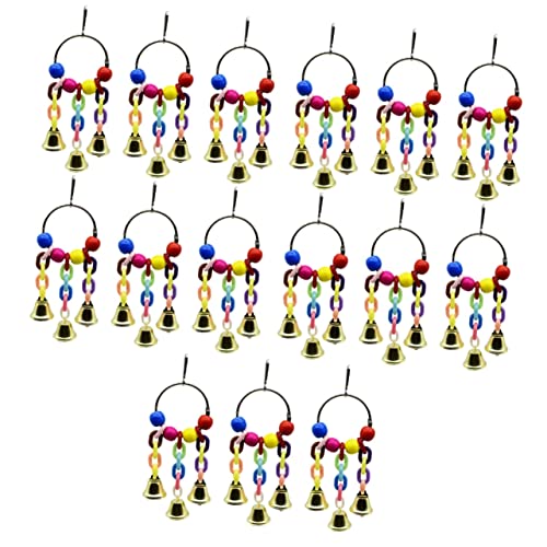 POPETPOP 5 Sets Vogel Papagei Spielzeug Papagei Glocke Glocke Vogelkäfig Glocke Papagei Kauspielzeug Haustier Vogel 3 Stück * 5 von POPETPOP