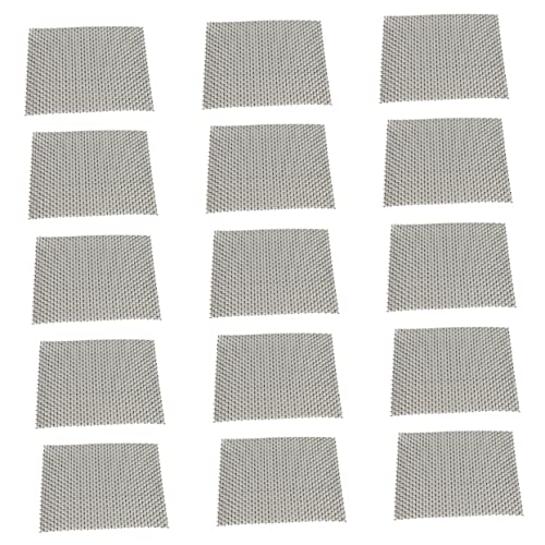 POPETPOP 15St Edelstahl Moss-Netz Anlage grünes Moos Elritze Mesh-Pad für Aquarien Drähte Aquatic Moss net Fish Tank Plant net Fischbecken Pflanzennetz Moos Festnetz Rostfreier Stahl Silver von POPETPOP