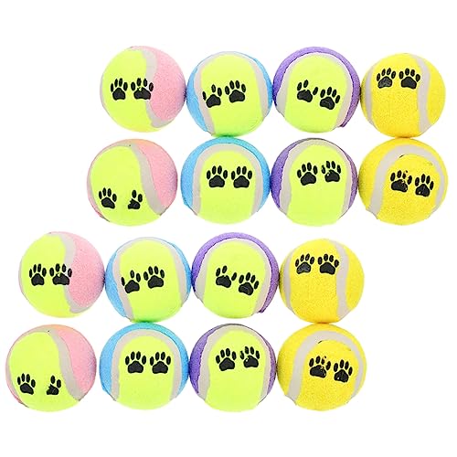 POPETPOP 16st Hund, Bälle Spielt Zahnhundeball Robustes Hundespielzeug Hundeball Mit Hoher Sprungkraft Hundekaubälle Spielzeug Welpenspielzeug Welpe Beißball Kleiner Hund Gummi 7c Hündchen von POPETPOP