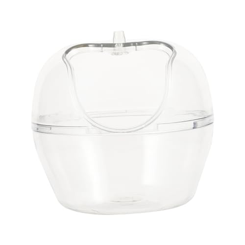 POPETPOP 1Stk Hamsterbad Hamster Terrarium Hamster sandbad Hamster Badewanne aus Kunststoff Hunde-Pyjama Erbse Zubehör Schlafnest für Haustiere Badezimmer für Hamster Plastik Transparent von POPETPOP