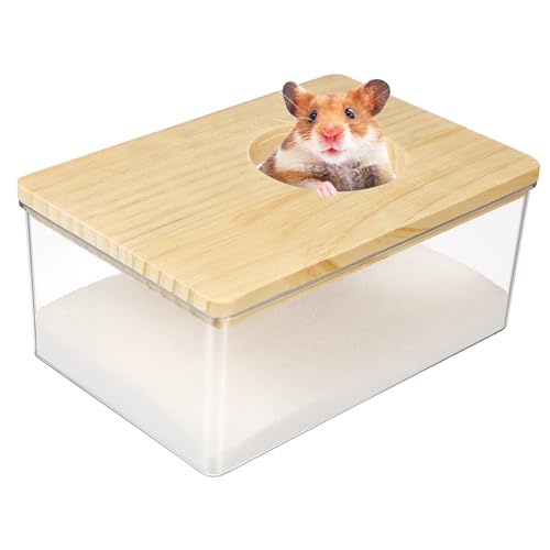 POPETPOP 1Stk Sandbad für Hamster Hamster-Sandbad Hamster klo Hamster Sandbad Kit Hamsterversteck Haustierzubehör Chinchilla-Badebehälter Hamsterkäfig Badesand Lieferungen Badewanne Acryl von POPETPOP