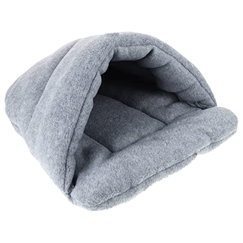 POPETPOP 1stk Warmes Haustierbett Heu Katze Hängematte Bett Hundebett Meerschweinchen Versteck Rattenhängematte Für Käfig Rennmaus Wurf Menschlich Haustiernest Zwinger Stoff Light Grey von POPETPOP