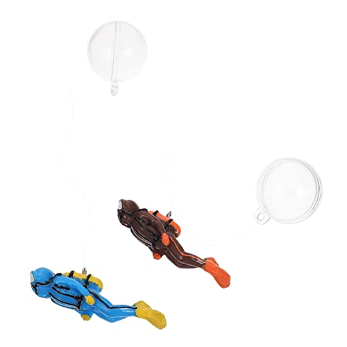 POPETPOP 2 Sätze Schwebende Dekokugeln Ornament Bausatz Wasser Schiffswrack Randlos Schwimmende Aquariendekorationen Aquarientaucher Figur Dekorationen Für Aquarien Colorful Harz von POPETPOP