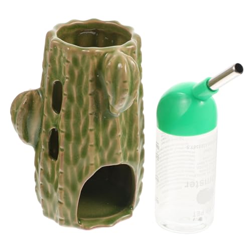 POPETPOP 2 Sätze Wasserflasche Für Hamster Hamsterzubehör Tiere Aus Glas Klein Kaninchenwasserflasche Ohne Tropfen Hamsterwasserflasche Für Glasbecken Hasenkäfige Vögel Vogelkäfig Keramik von POPETPOP