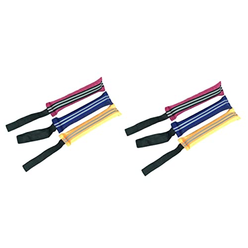 POPETPOP 2 Sets 3Pcs Trainer Biss Gemischt Beißen Mit Für Tränen Oxford Tuch Pflegestab Griff Kauen Blau Training Interaktive Schlepper Beständige Streifen Stick Liefert Reflektierende von POPETPOP