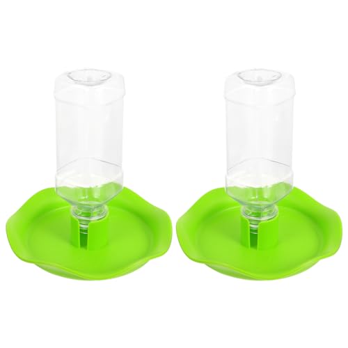 POPETPOP 2 Sets Klettern Haustier Lotusblatt Wasserbecken Brunnen Reptilien Futterflasche Taubenflasche Hundekiste Wasserflasche Frosch Trinkwasserflaschen Wasserkrug von POPETPOP