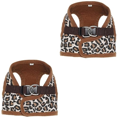 POPETPOP 2 Haustiergeschirr Bequemes Hundegeschirr Leoparden-Hundegeschirr -Gehgeschirr Kleines Hundegeschirr -Hundegeschirr -Hundejacke Welpenleine Seil von POPETPOP